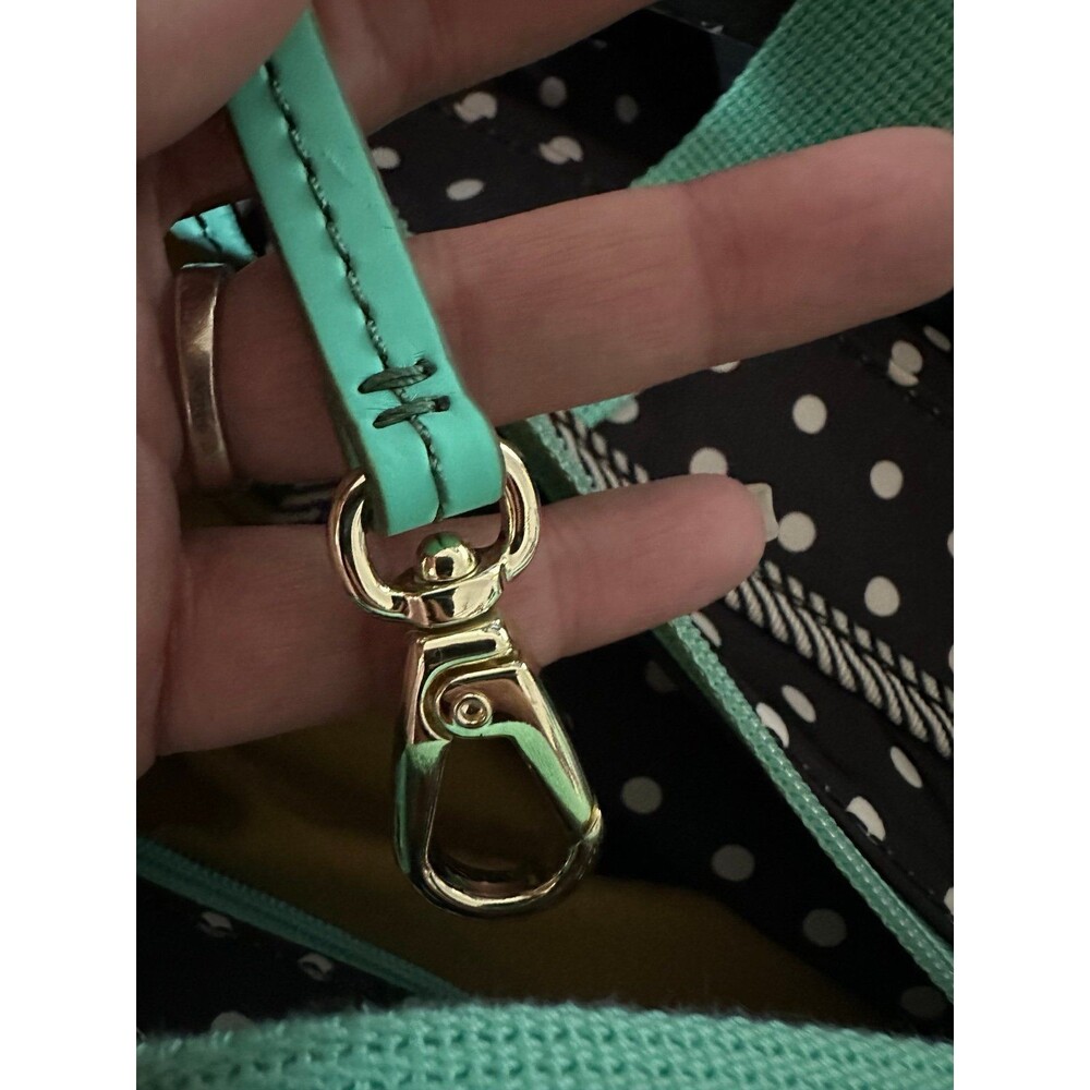 Fossil Keyper Nylon Polka Dots Zip Closure Should… - image 8